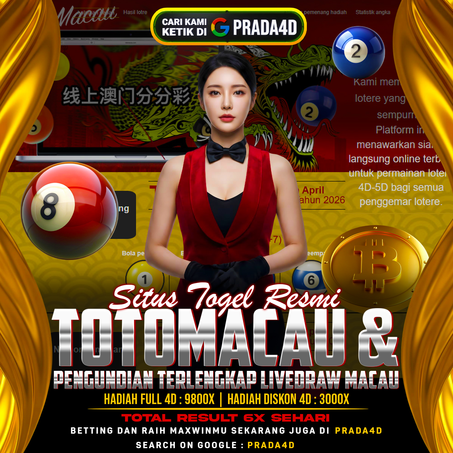 PRADA4D - Situs Togel Resmi Toto Macau & Pengundian Terlengkap Live Draw Macau